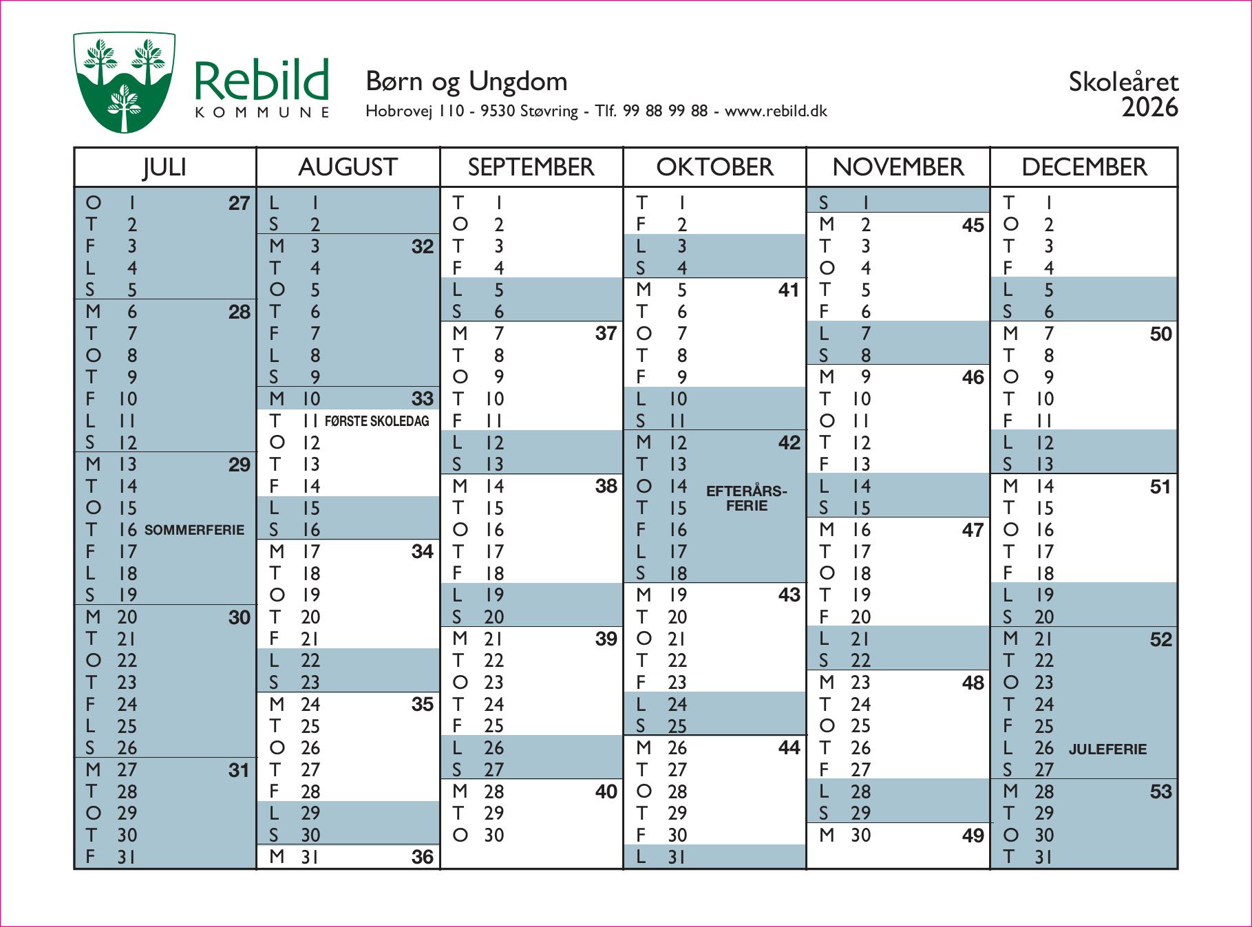 Kalender 2026